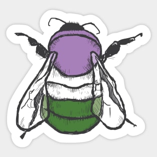 Genderqueer Bee Sticker